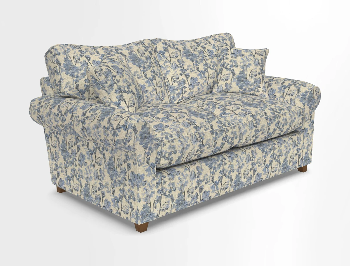 Waverley 2 Seater Sofa Bed in wo Tone Plain Biscuit