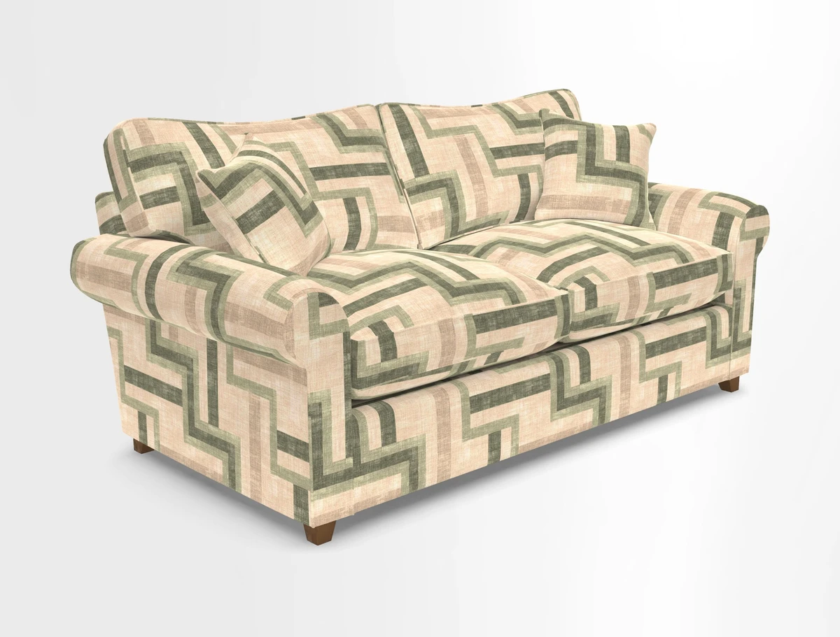 Waverley 3 Seater Sofa Bed in wo Tone Plain Biscuit