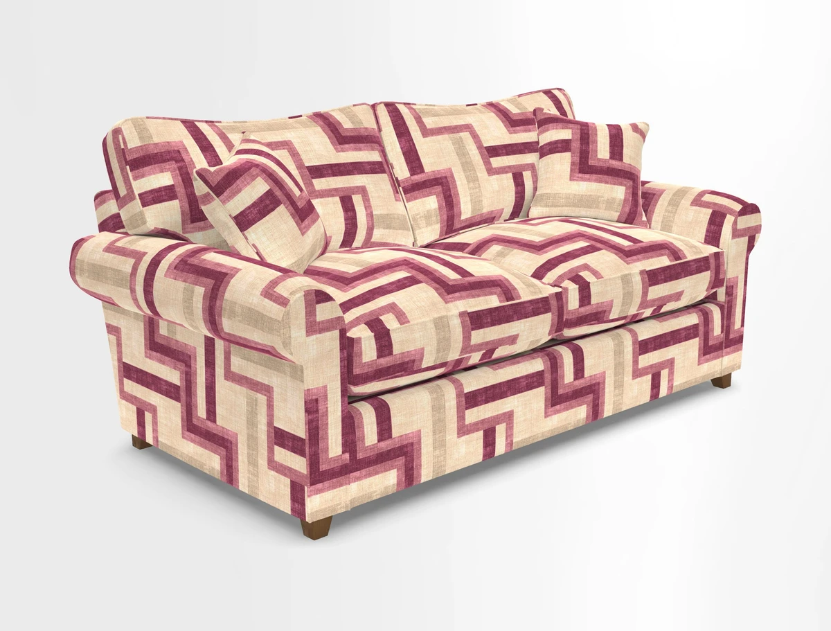 Waverley 3 Seater Sofa Bed in wo Tone Plain Biscuit