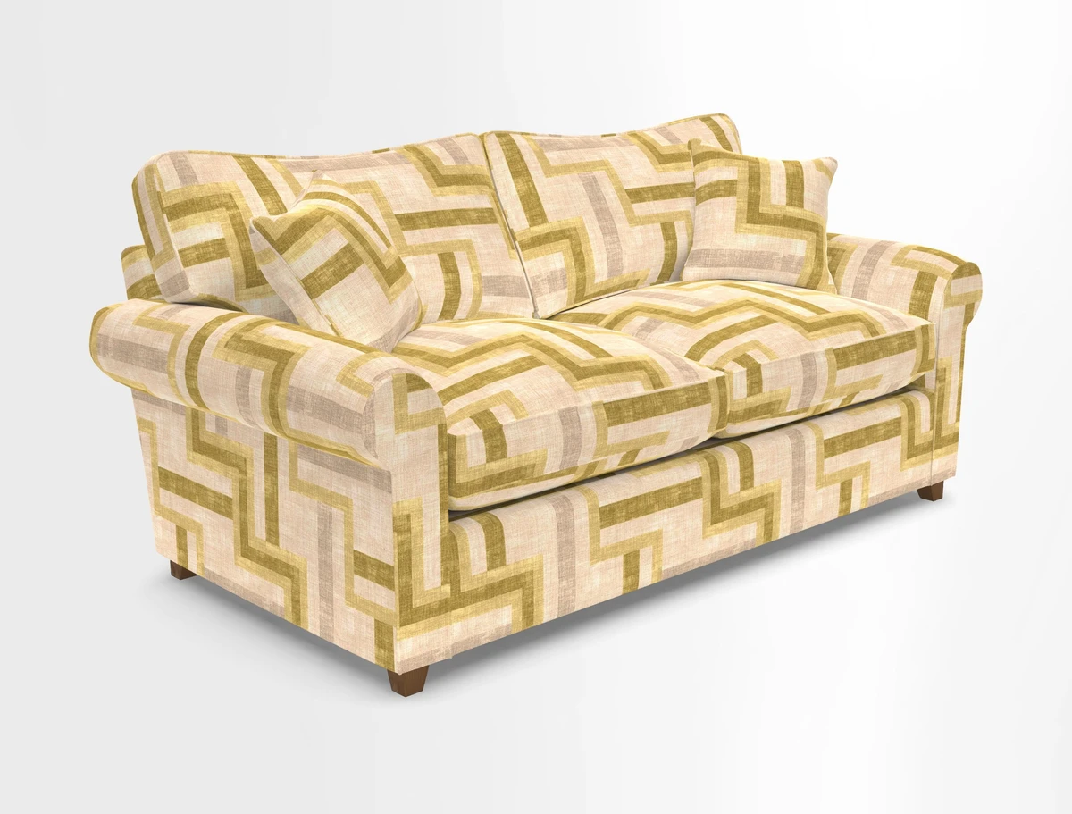 Waverley 3 Seater Sofa Bed in wo Tone Plain Biscuit