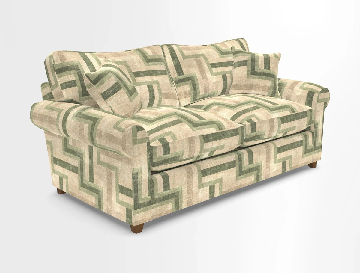 Waverley 3 Seater Sofa Bed in wo Tone Plain Biscuit