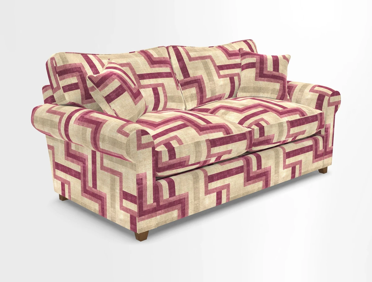 Waverley 3 Seater Sofa Bed in wo Tone Plain Biscuit
