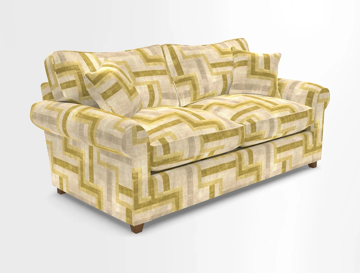 Waverley 3 Seater Sofa Bed in wo Tone Plain Biscuit