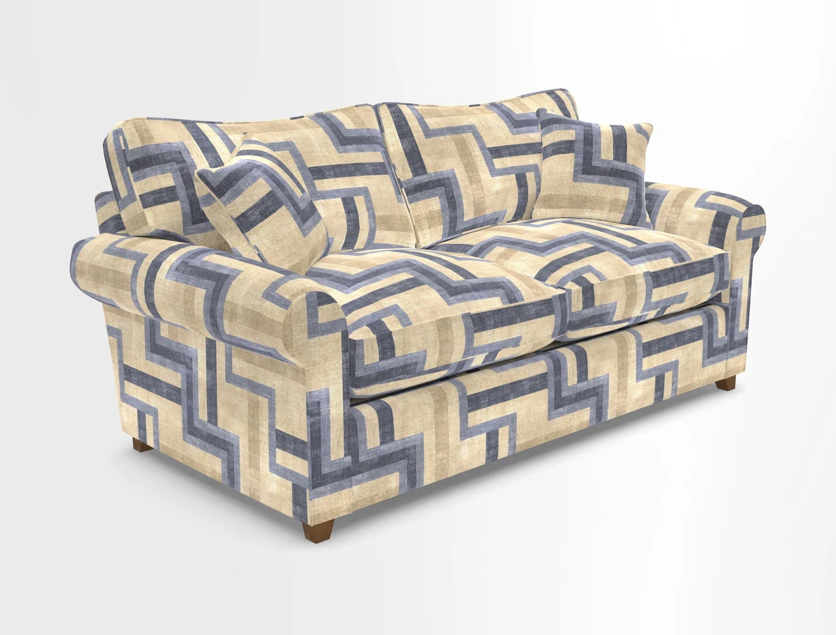 Waverley 3 Seater Sofa Bed in wo Tone Plain Biscuit