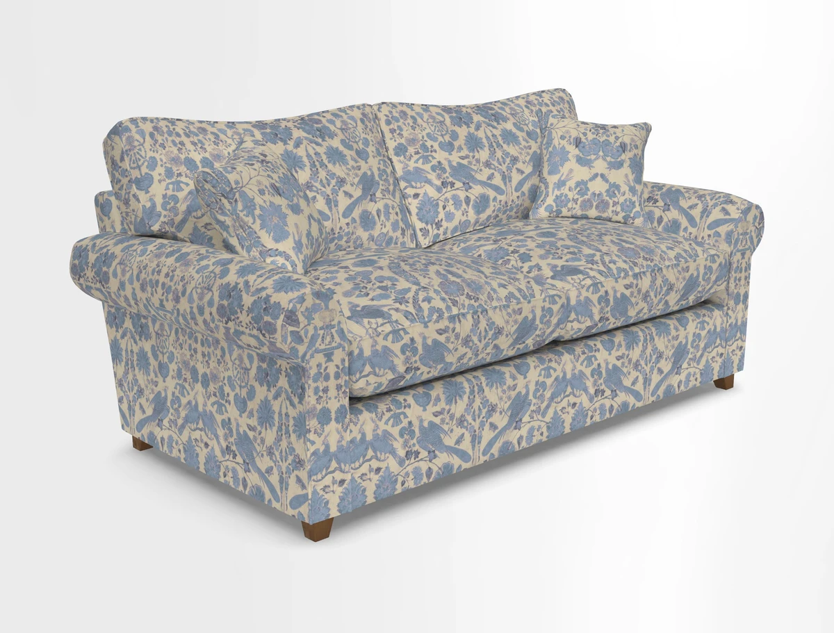 Waverley 3 Seater Sofa Bed in wo Tone Plain Biscuit