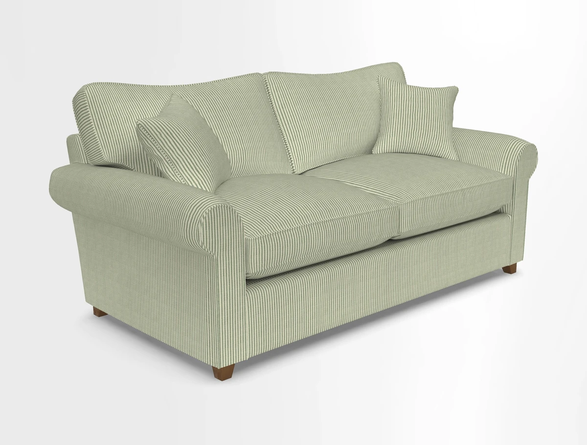 Waverley 3 Seater Sofa Bed in wo Tone Plain Biscuit