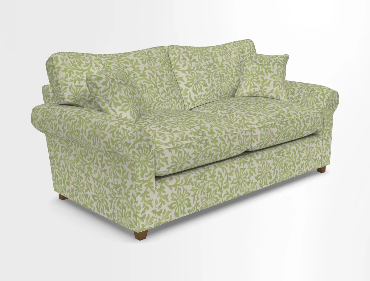 Waverley 3 Seater Sofa Bed in wo Tone Plain Biscuit