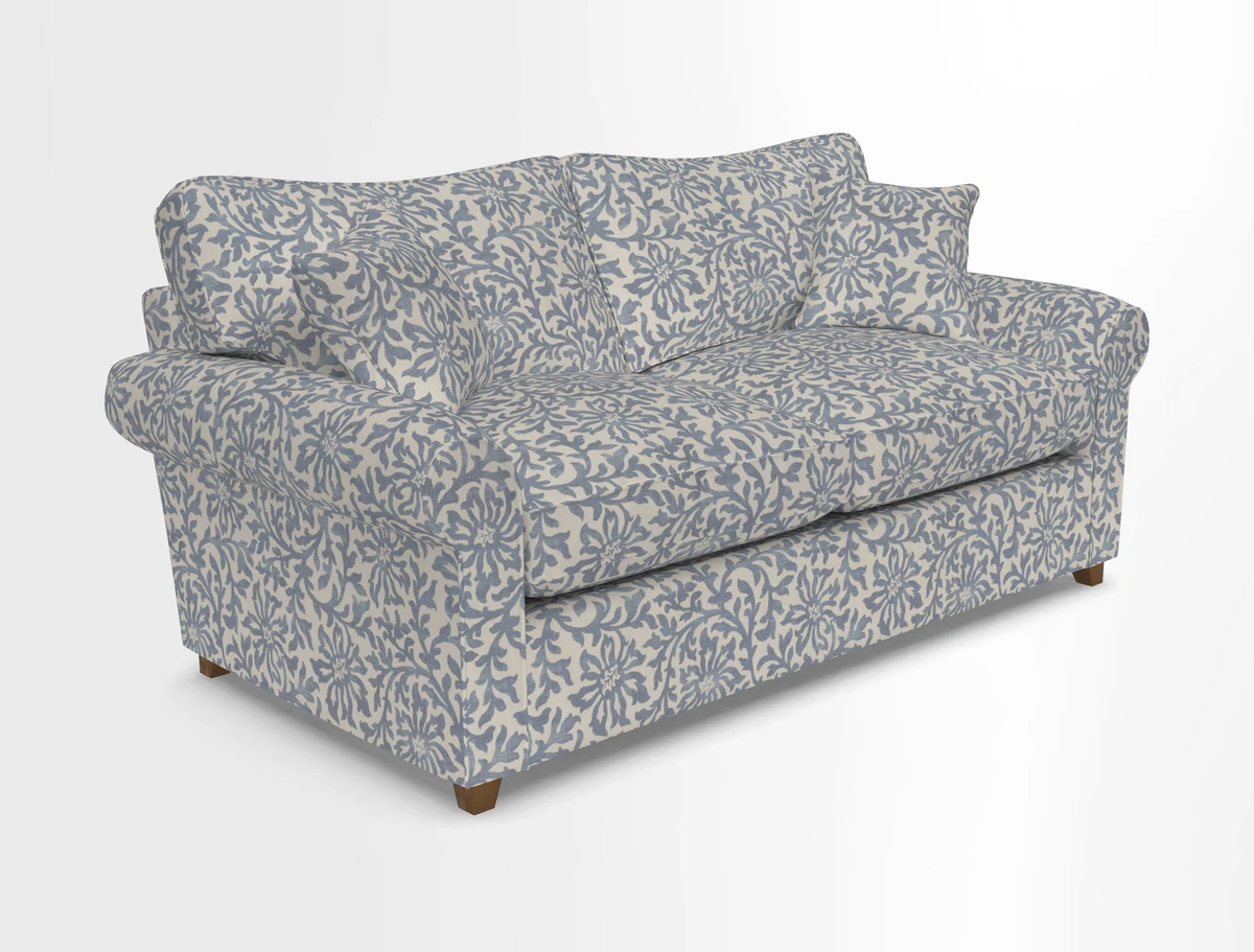 Waverley 3 Seater Sofa Bed in wo Tone Plain Biscuit