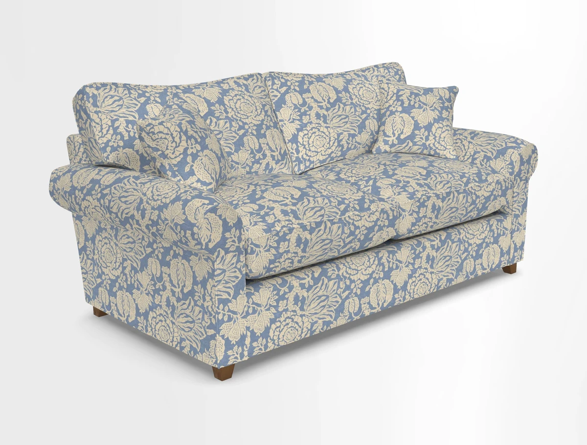 Waverley 3 Seater Sofa Bed in wo Tone Plain Biscuit