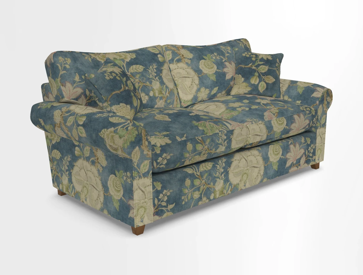 Waverley 3 Seater Sofa Bed in wo Tone Plain Biscuit