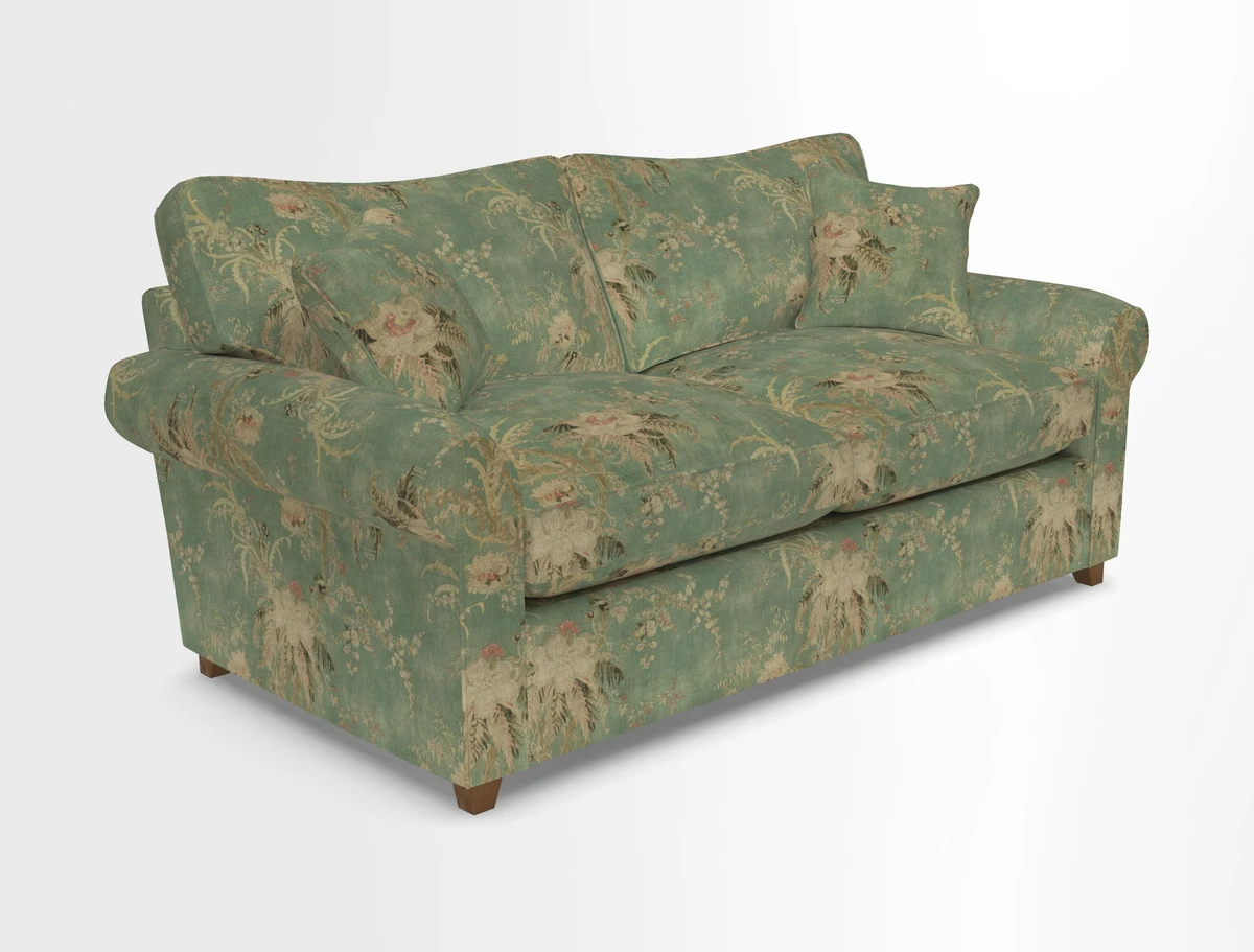 Waverley 3 Seater Sofa Bed in wo Tone Plain Biscuit