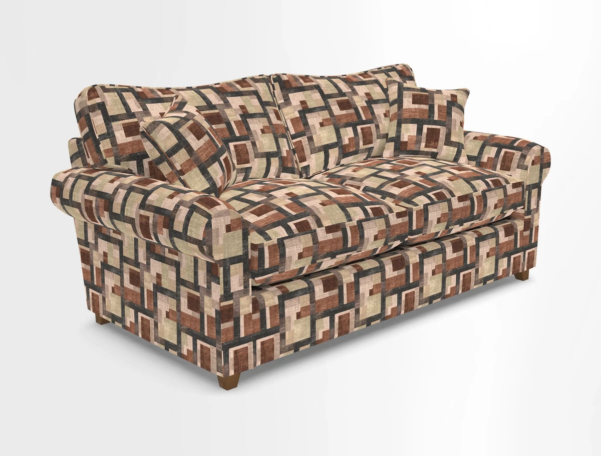 Waverley 3 Seater Sofa Bed in wo Tone Plain Biscuit