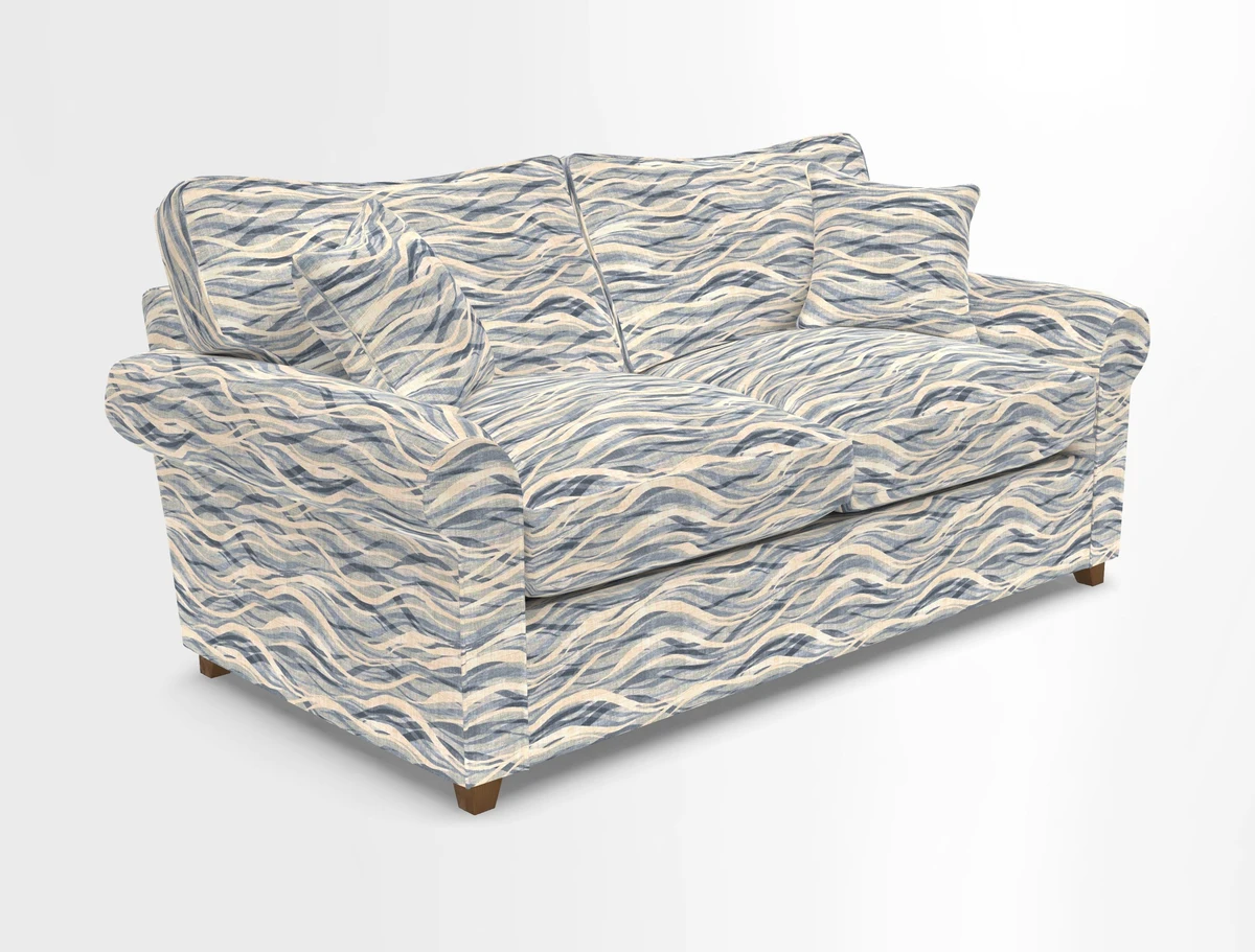 Waverley 3 Seater Sofa Bed in wo Tone Plain Biscuit