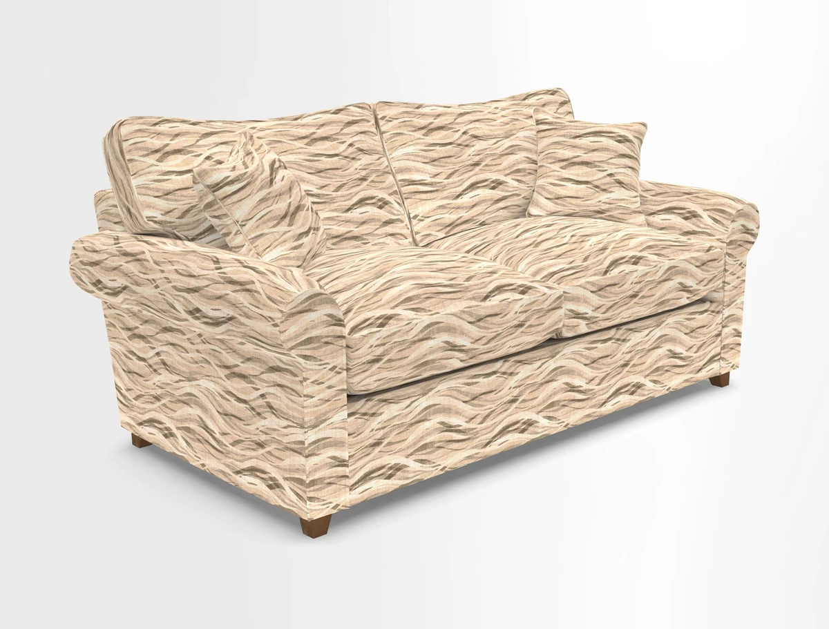 Waverley 3 Seater Sofa Bed in wo Tone Plain Biscuit