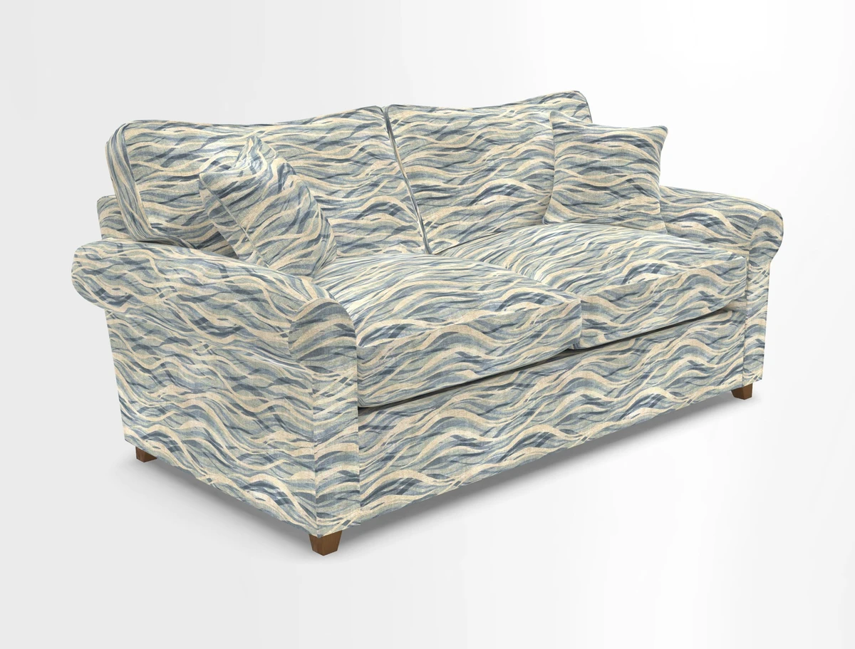 Waverley 3 Seater Sofa Bed in wo Tone Plain Biscuit