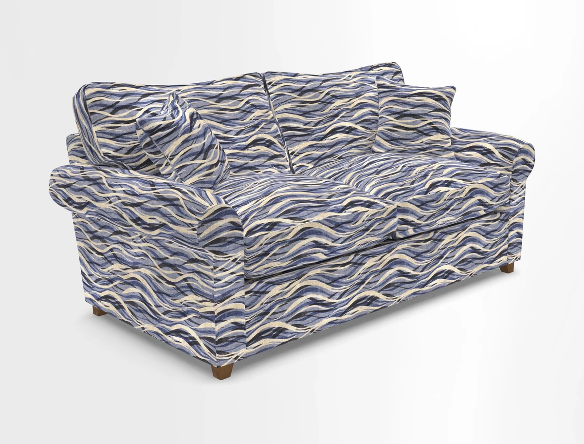 Waverley 3 Seater Sofa Bed in wo Tone Plain Biscuit