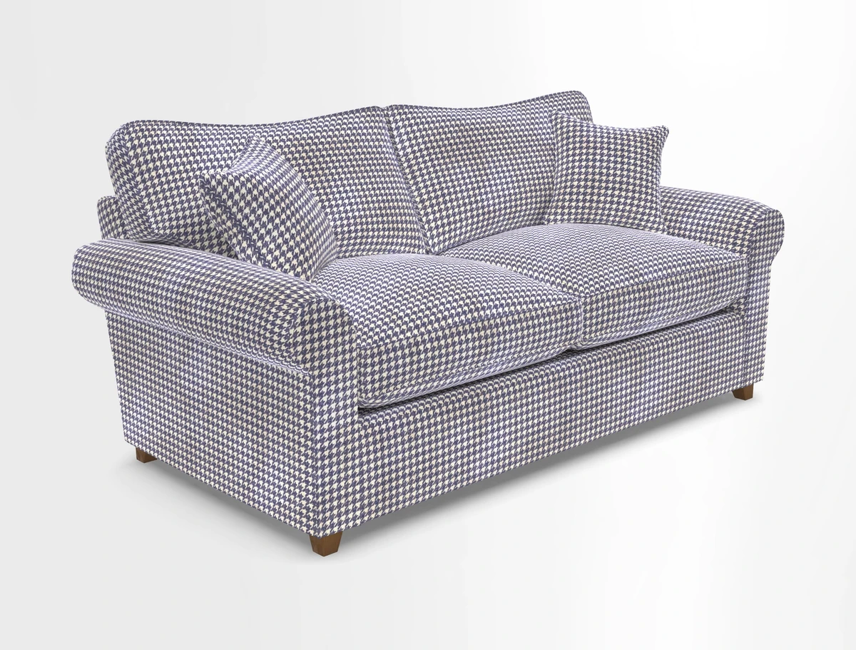 Waverley 3 Seater Sofa Bed in wo Tone Plain Biscuit