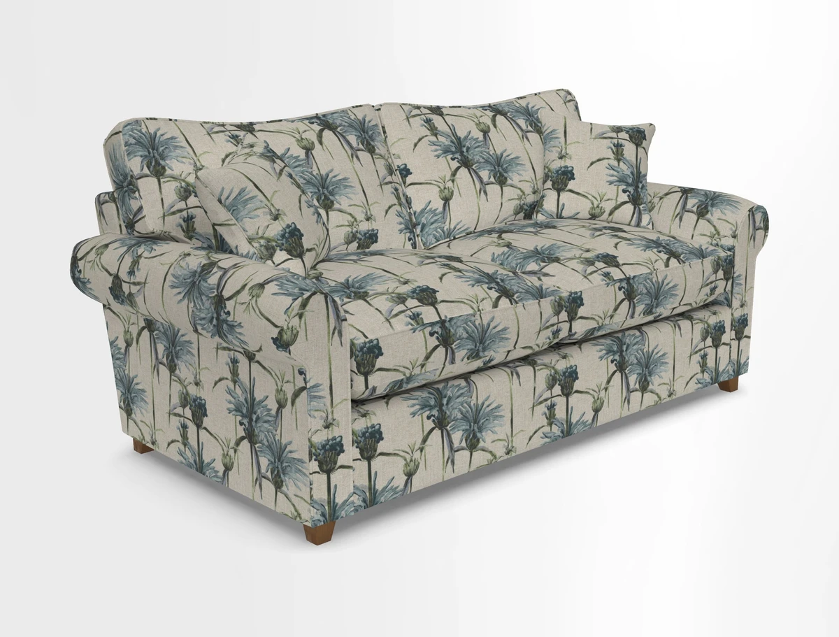 Waverley 3 Seater Sofa Bed in wo Tone Plain Biscuit