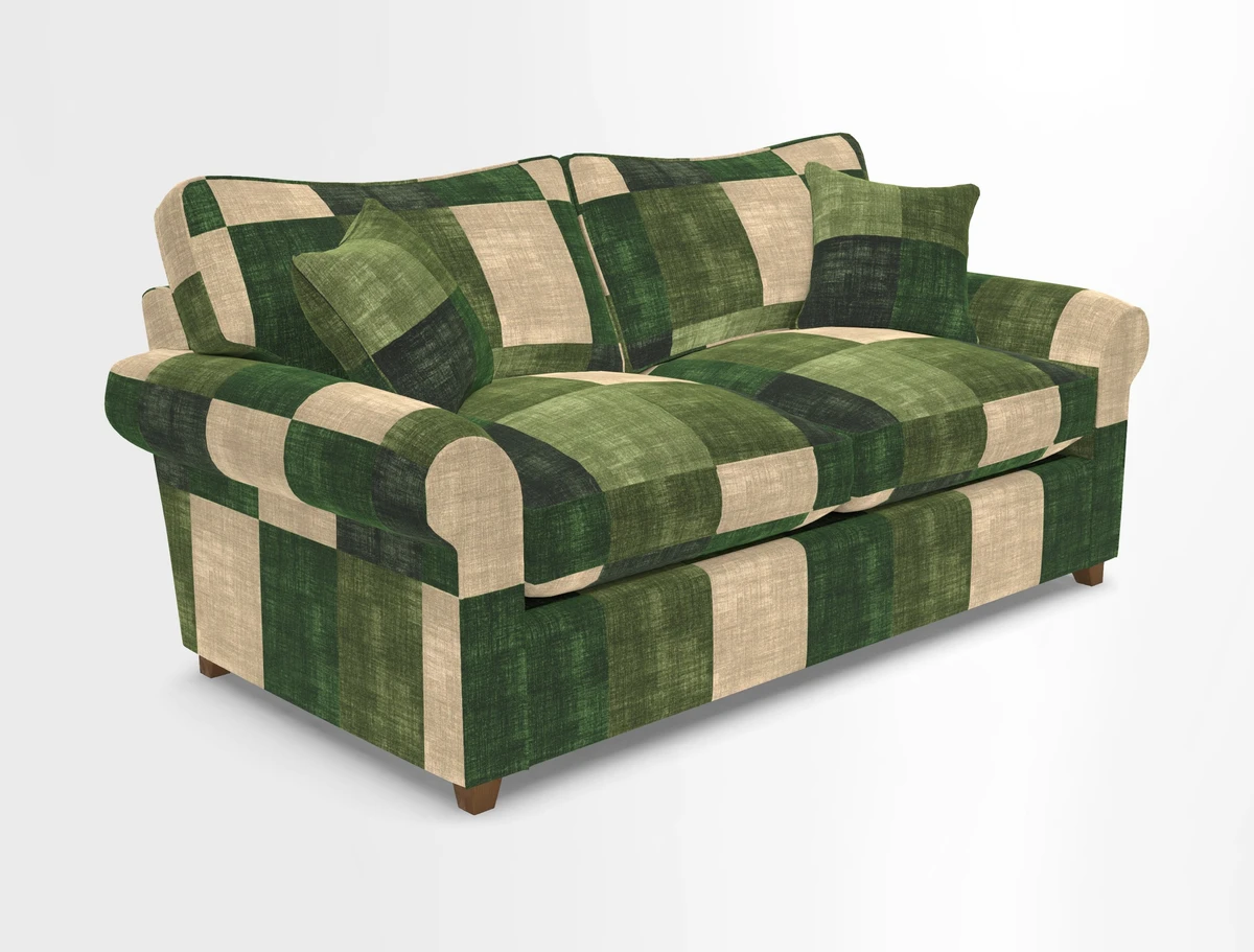 Waverley 3 Seater Sofa Bed in wo Tone Plain Biscuit