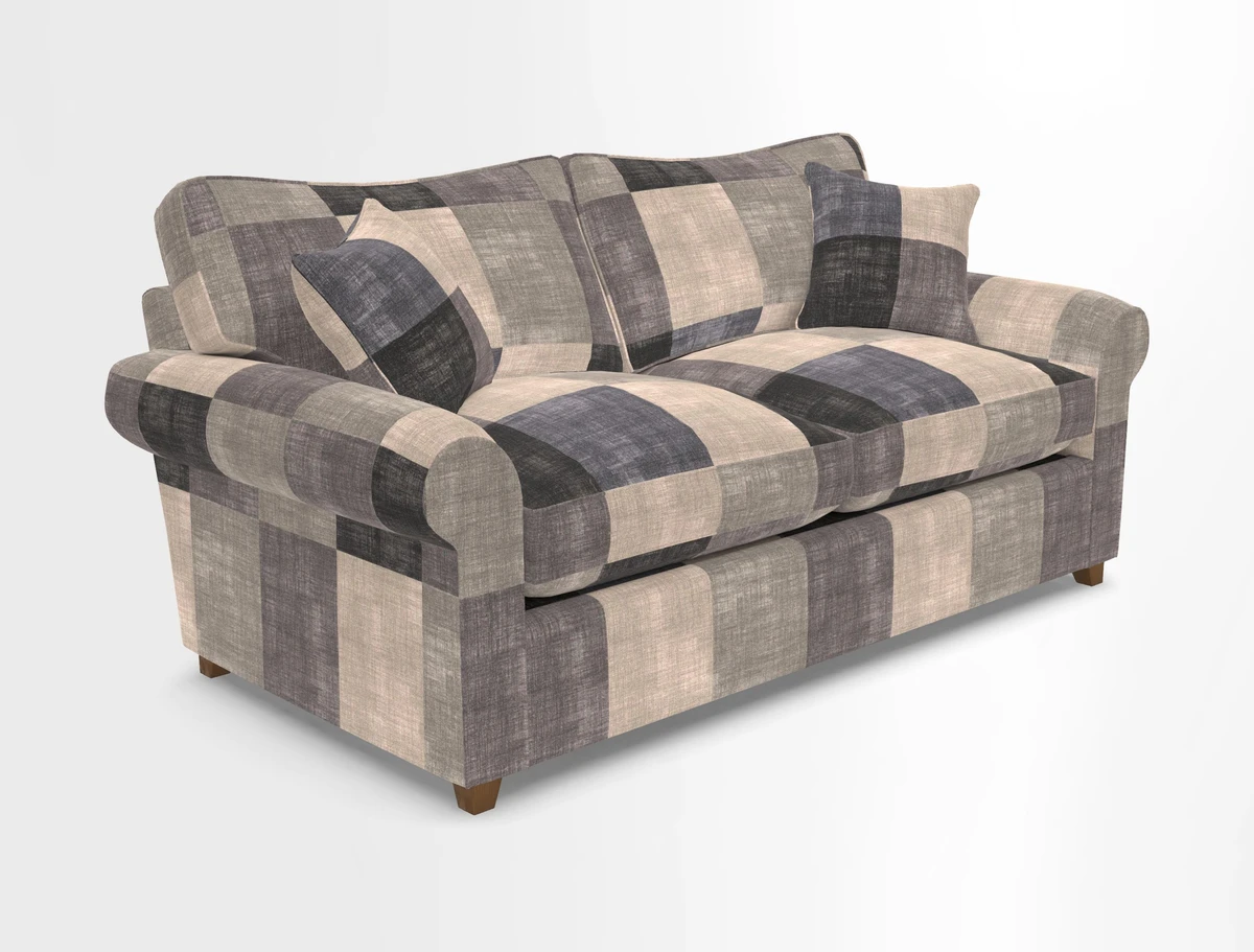 Waverley 3 Seater Sofa Bed in wo Tone Plain Biscuit