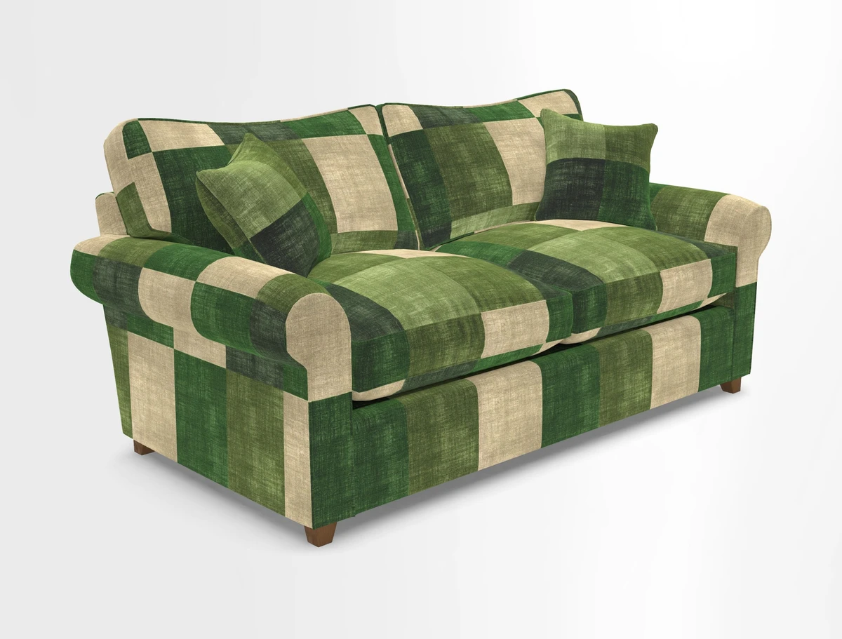 Waverley 3 Seater Sofa Bed in wo Tone Plain Biscuit