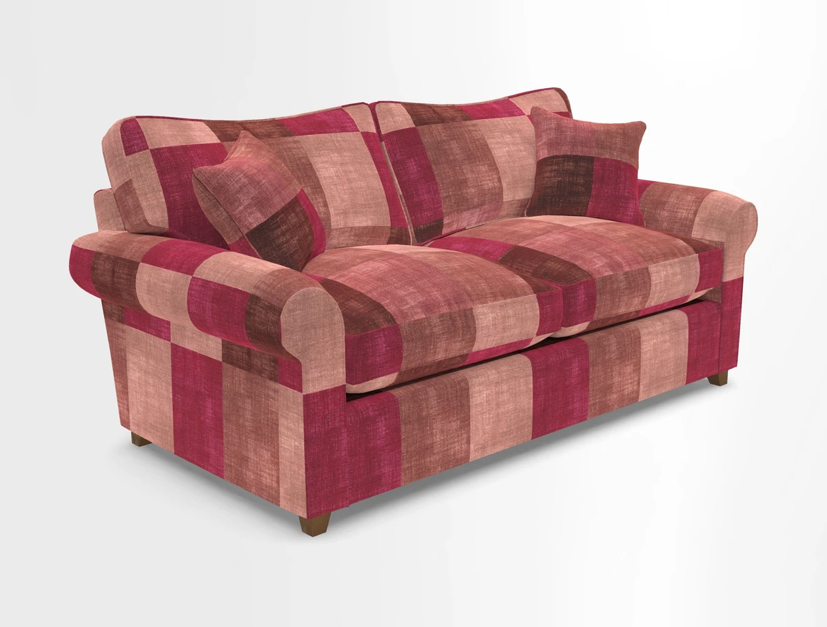 Waverley 3 Seater Sofa Bed in wo Tone Plain Biscuit