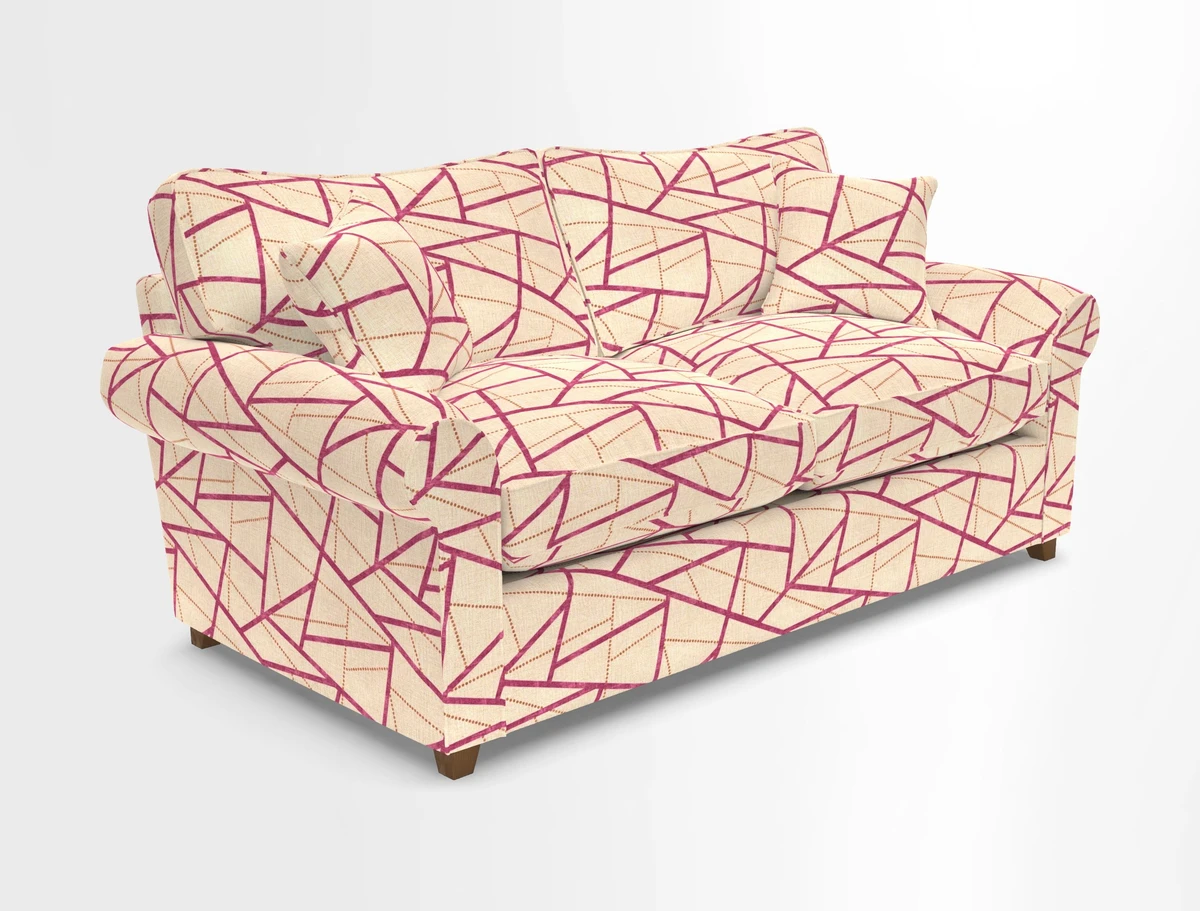 Waverley 3 Seater Sofa Bed in wo Tone Plain Biscuit