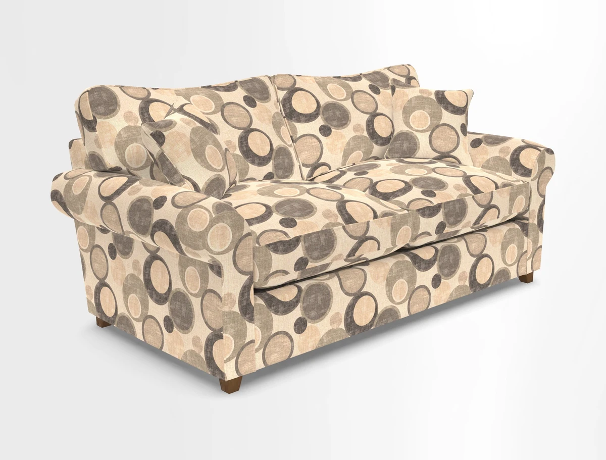 Waverley 3 Seater Sofa Bed in wo Tone Plain Biscuit