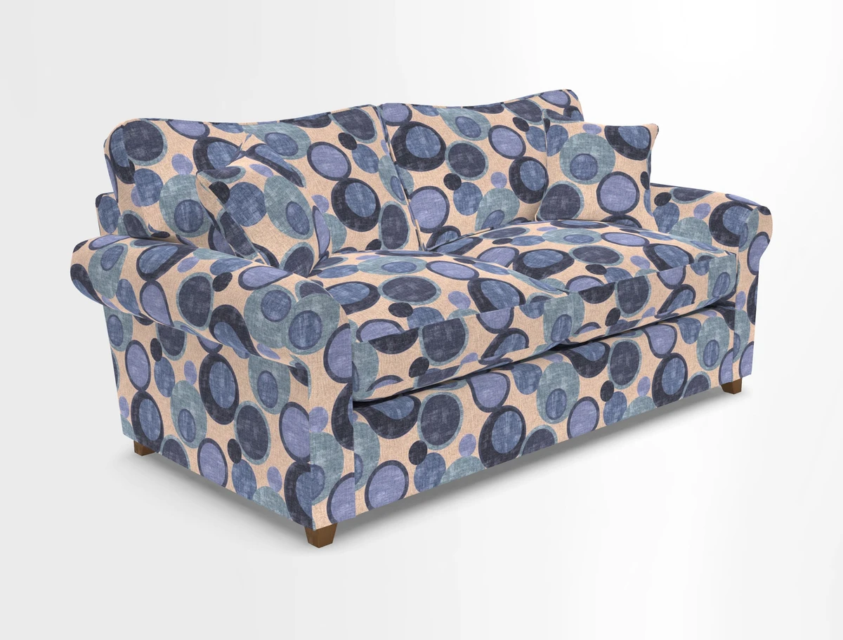 Waverley 3 Seater Sofa Bed in wo Tone Plain Biscuit