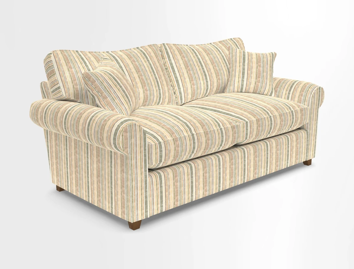 Waverley 3 Seater Sofa Bed in wo Tone Plain Biscuit
