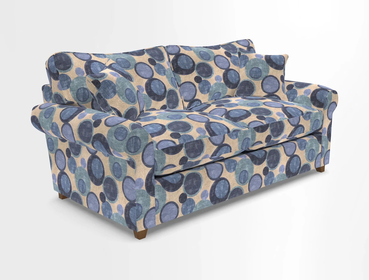 Waverley 3 Seater Sofa Bed in wo Tone Plain Biscuit