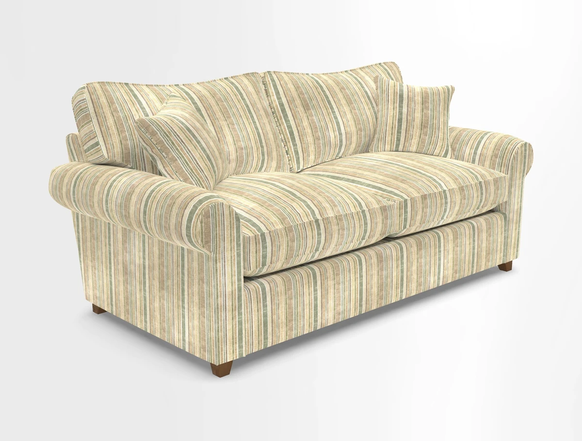 Waverley 3 Seater Sofa Bed in wo Tone Plain Biscuit