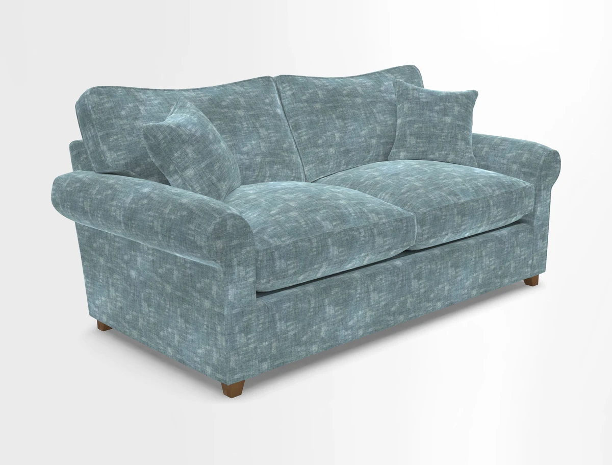 Waverley 3 Seater Sofa Bed in wo Tone Plain Biscuit