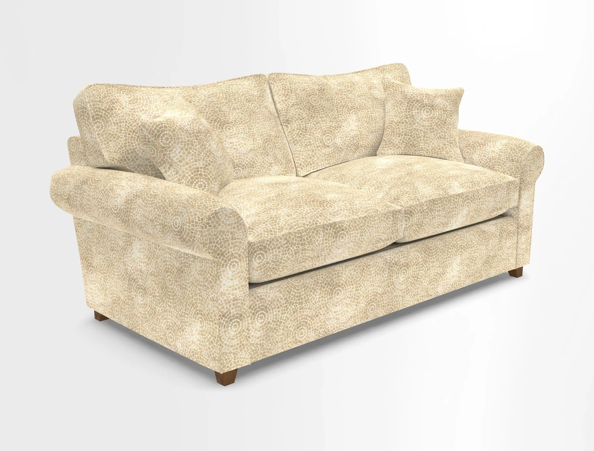 Waverley 3 Seater Sofa Bed in wo Tone Plain Biscuit