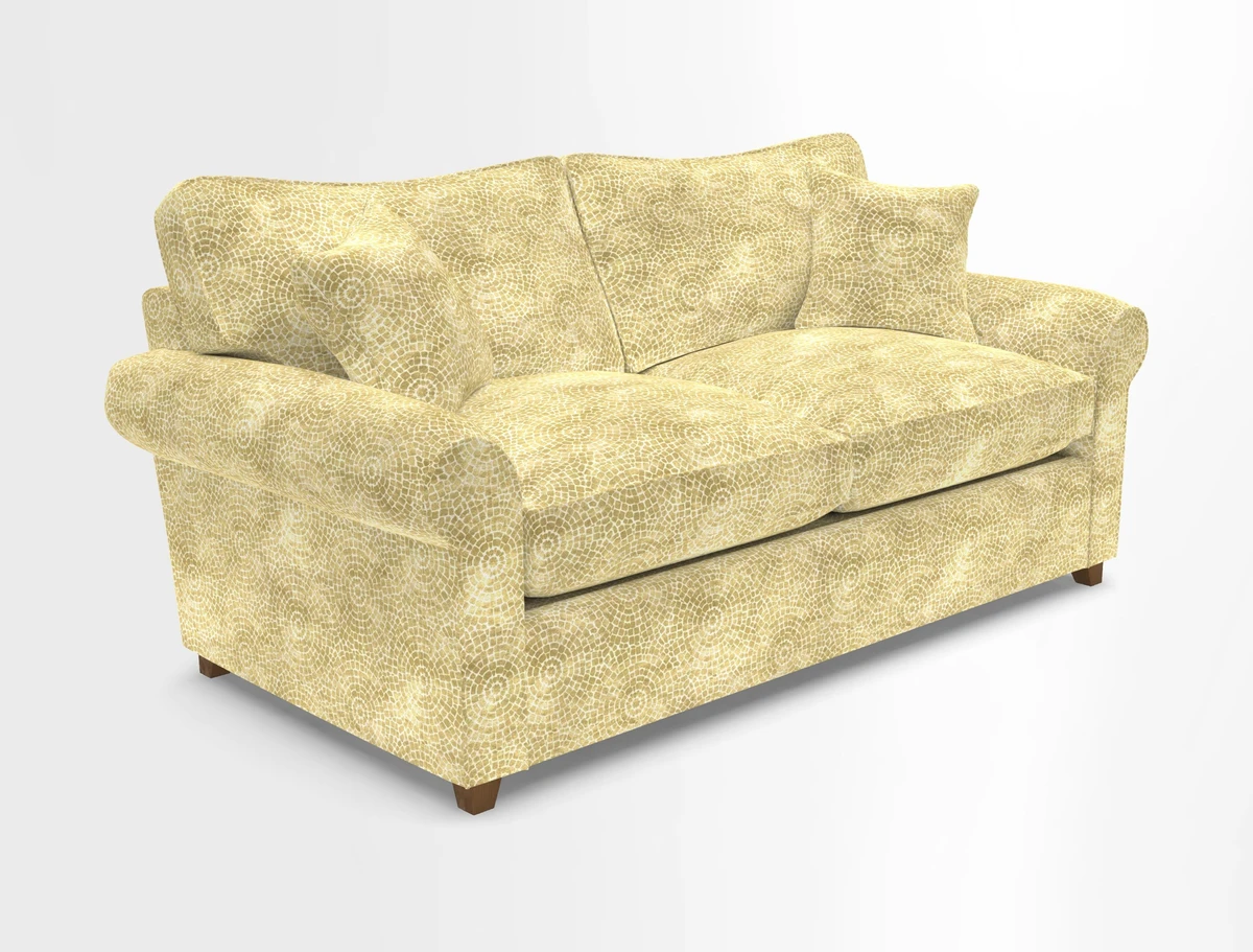 Waverley 3 Seater Sofa Bed in wo Tone Plain Biscuit