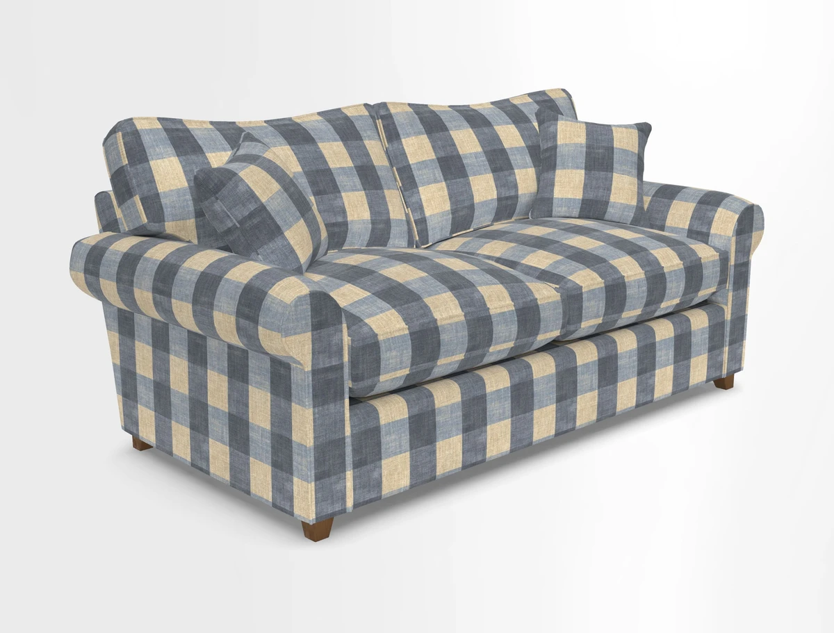 Waverley 3 Seater Sofa Bed in wo Tone Plain Biscuit