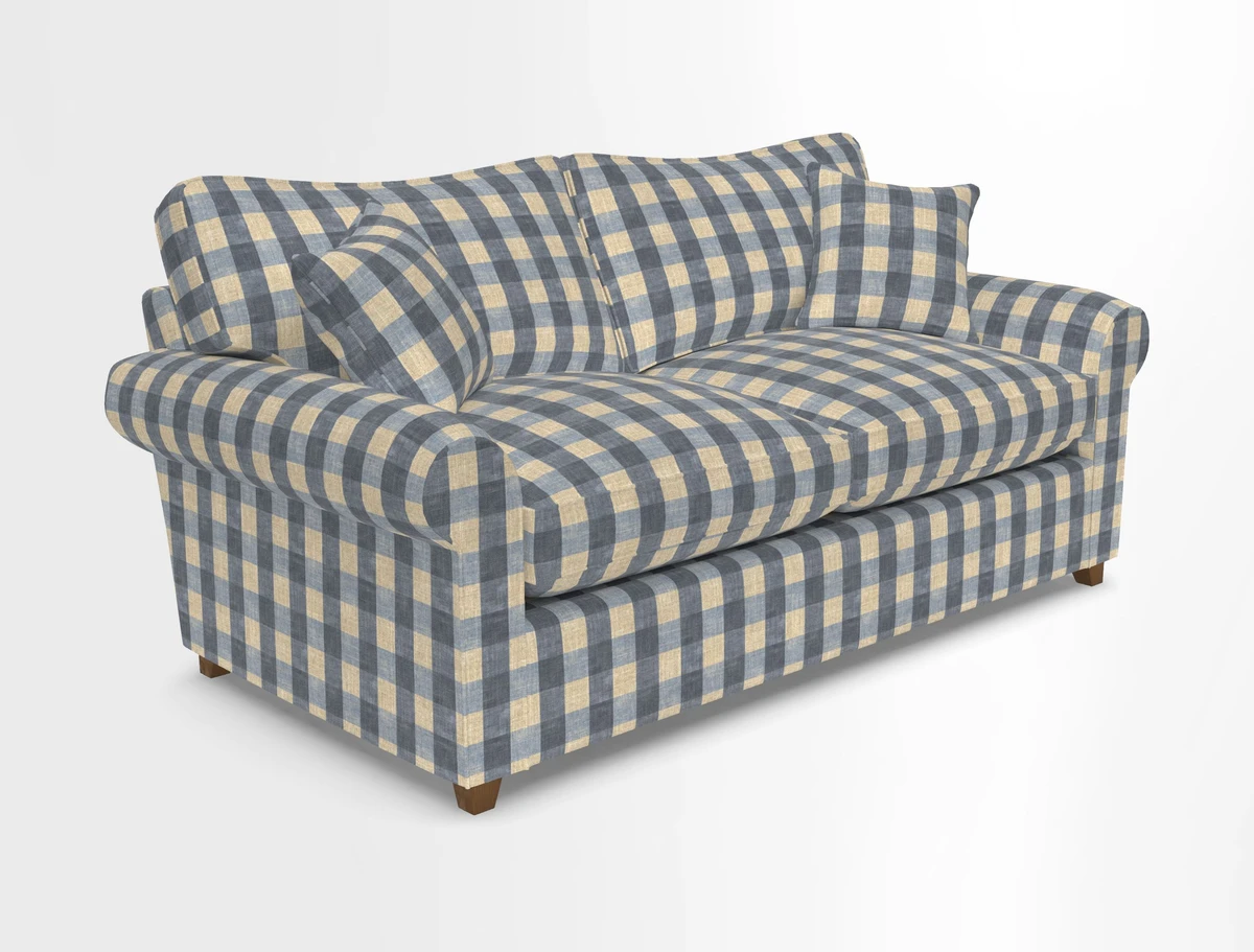 Waverley 3 Seater Sofa Bed in wo Tone Plain Biscuit