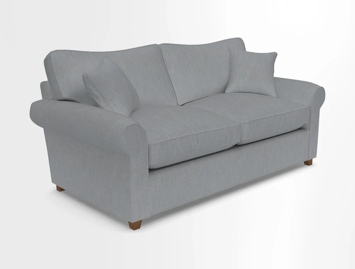 Waverley 3 Seater Sofa Bed in wo Tone Plain Biscuit