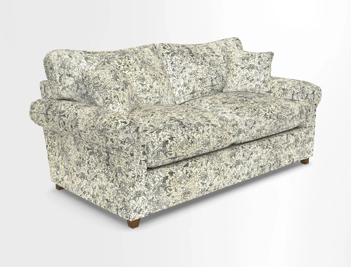 Waverley 3 Seater Sofa Bed in wo Tone Plain Biscuit