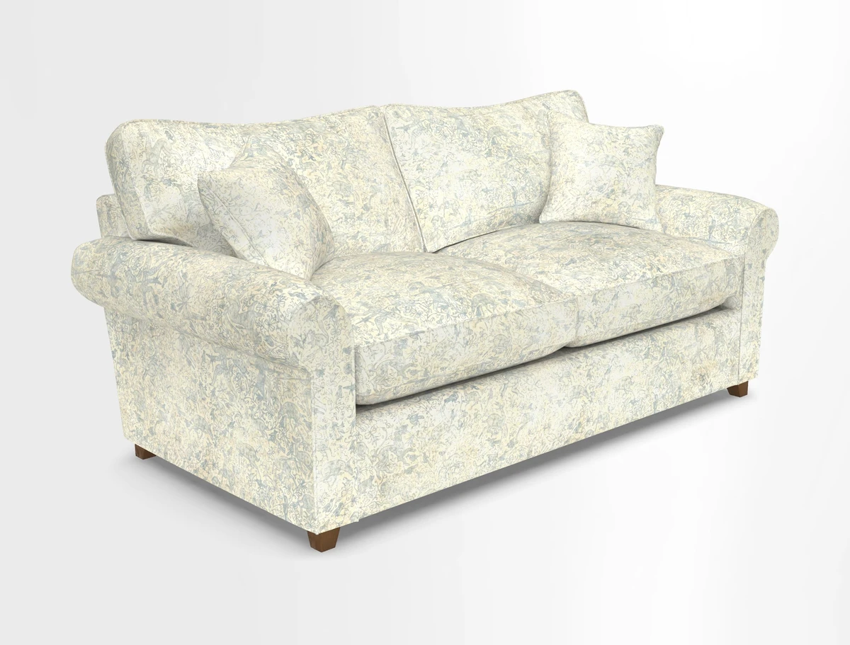 Waverley 3 Seater Sofa Bed in wo Tone Plain Biscuit