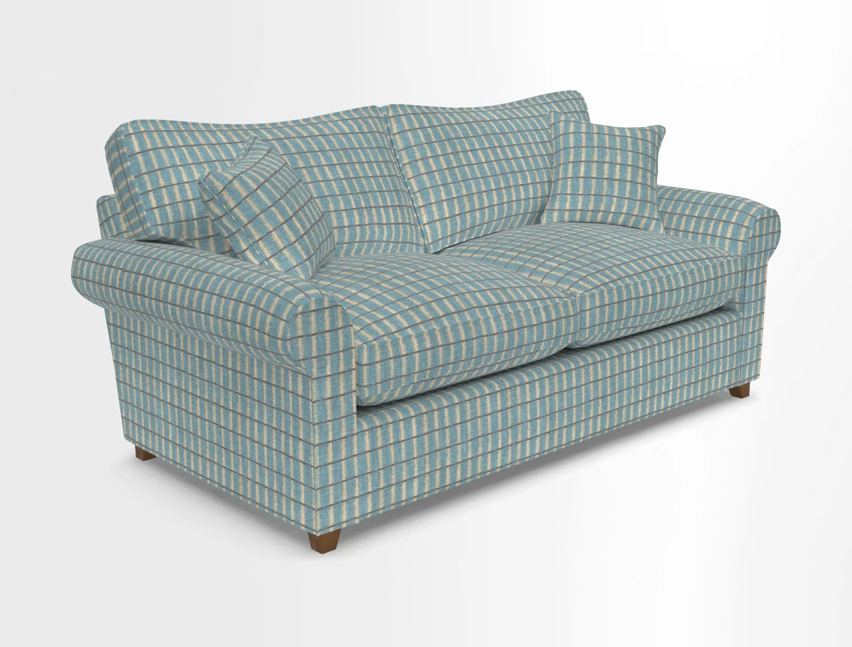 Waverley 3 Seater Sofa Bed in wo Tone Plain Biscuit