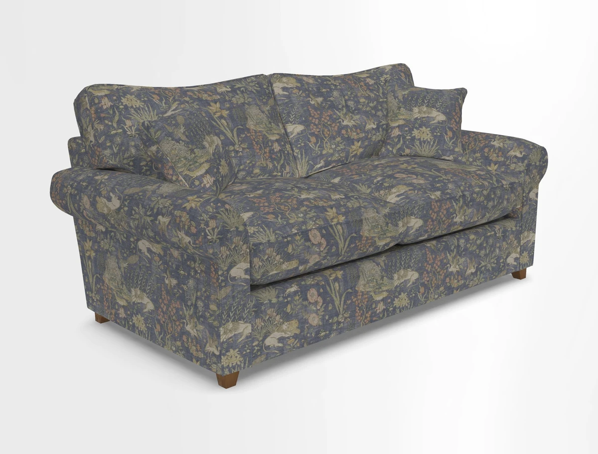 Waverley 3 Seater Sofa Bed in wo Tone Plain Biscuit