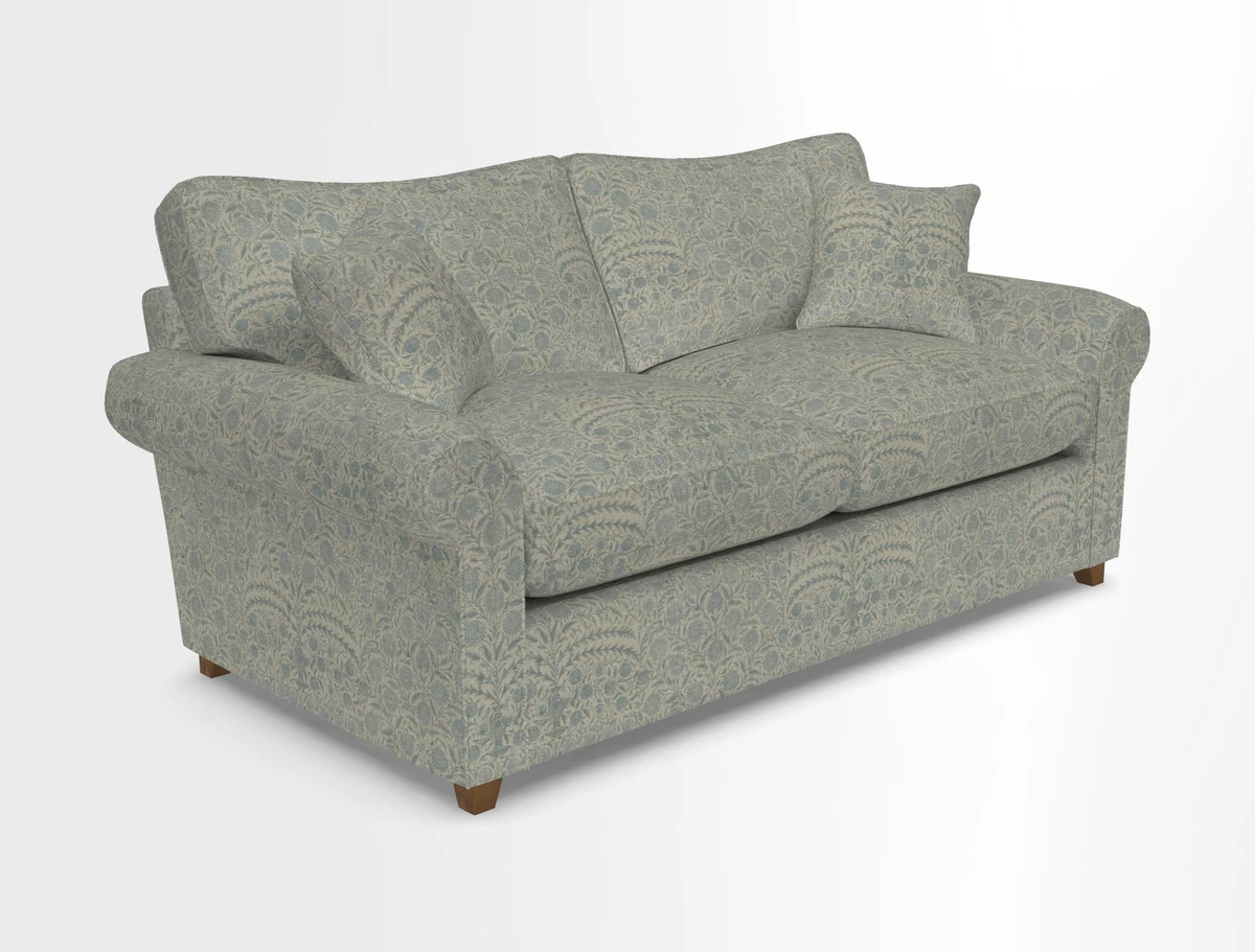 Waverley 3 Seater Sofa Bed in wo Tone Plain Biscuit