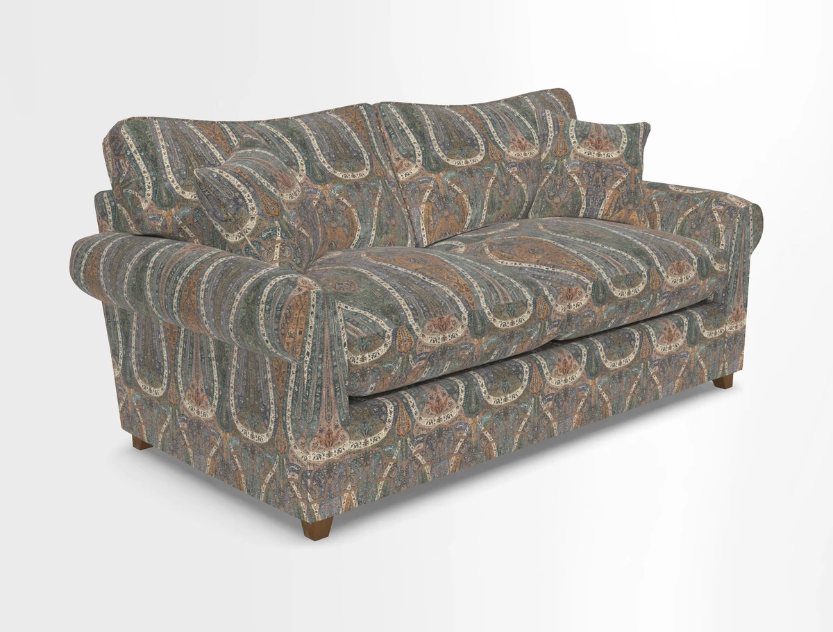 Waverley 3 Seater Sofa Bed in wo Tone Plain Biscuit