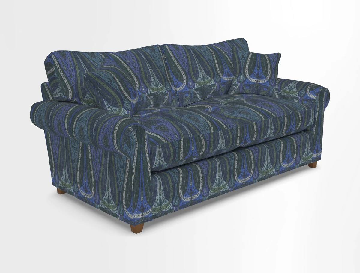 Waverley 3 Seater Sofa Bed in wo Tone Plain Biscuit