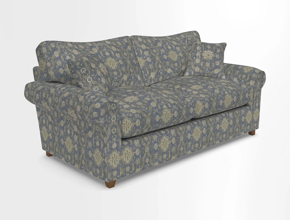 Waverley 3 Seater Sofa Bed in wo Tone Plain Biscuit