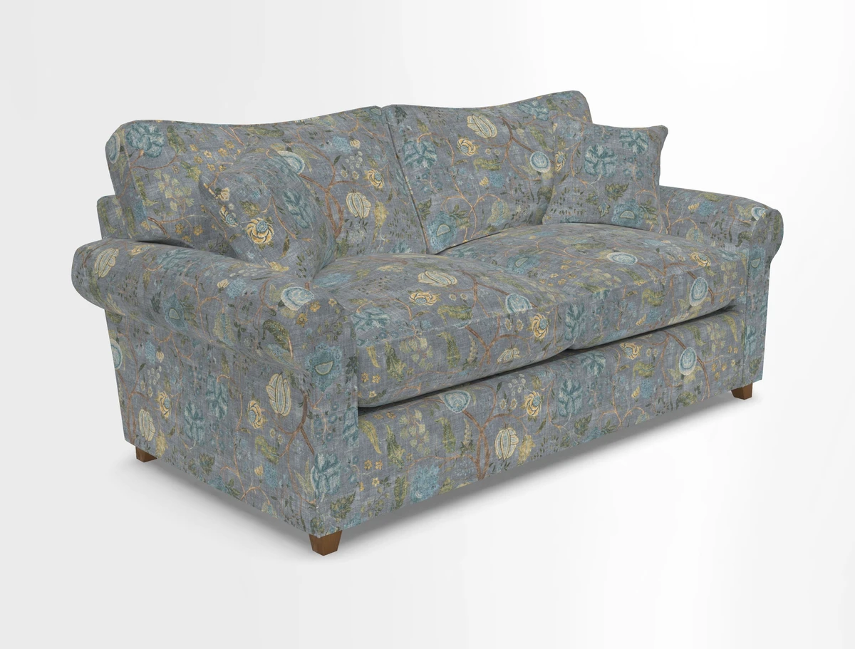 Waverley 3 Seater Sofa Bed in wo Tone Plain Biscuit