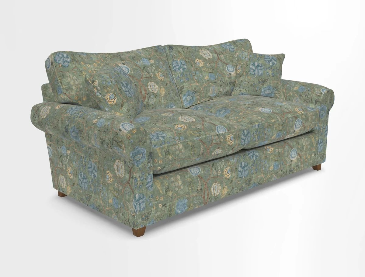 Waverley 3 Seater Sofa Bed in wo Tone Plain Biscuit