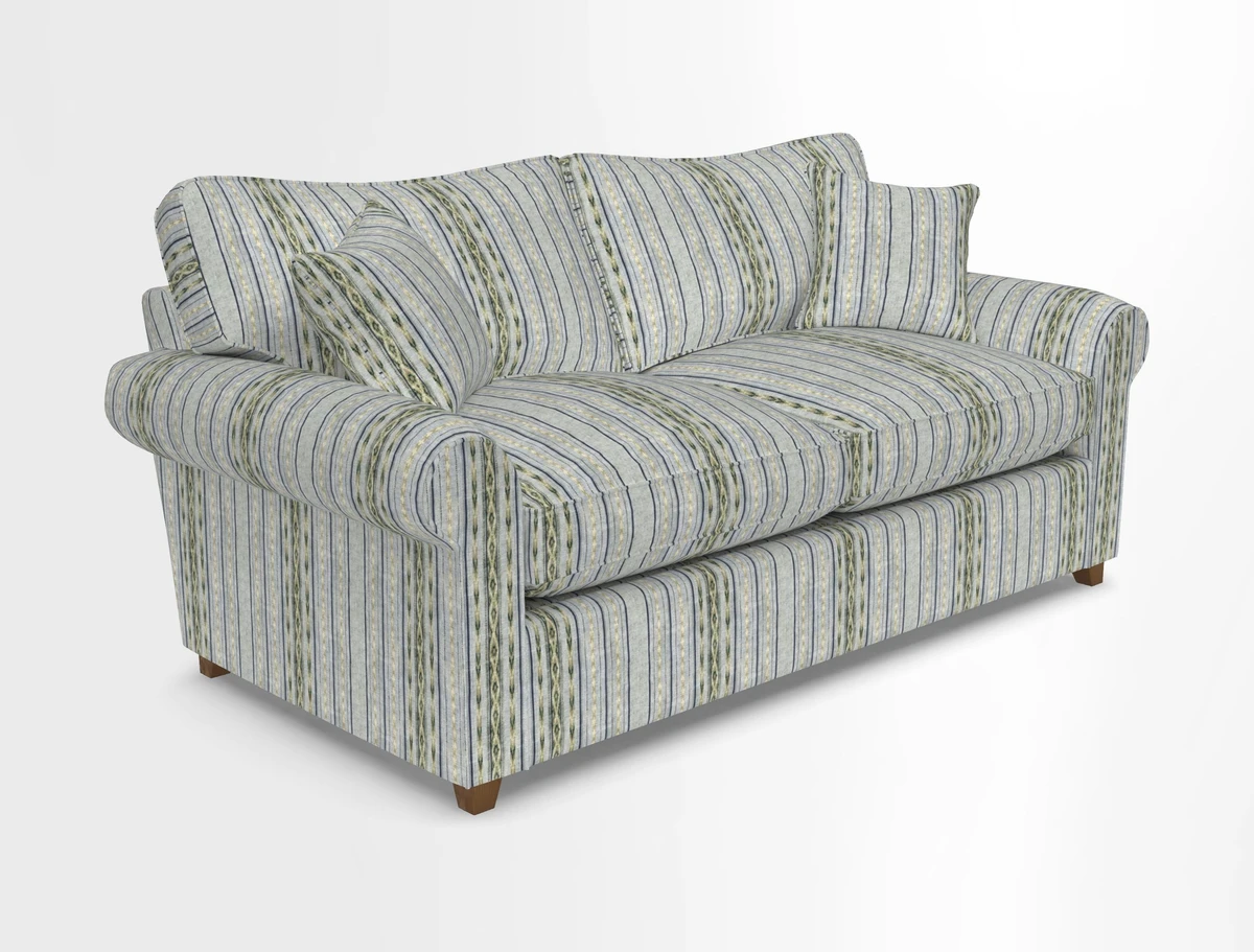 Waverley 3 Seater Sofa Bed in wo Tone Plain Biscuit