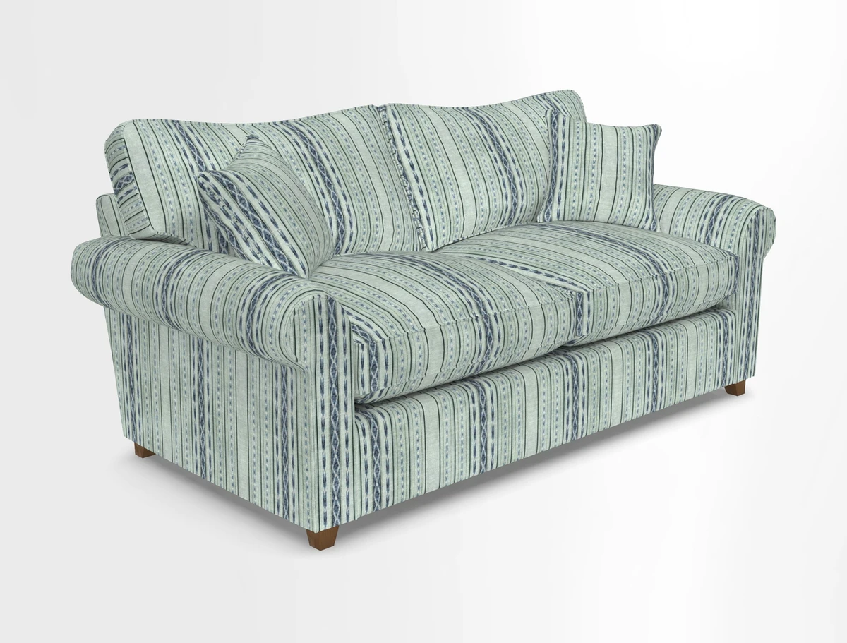 Waverley 3 Seater Sofa Bed in wo Tone Plain Biscuit